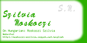 szilvia moskoczi business card